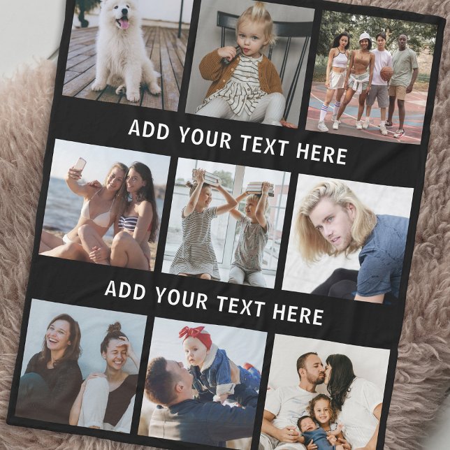 Cobertor De Velo Colagem de Fotos 9 Personalizada (Criador carregado)