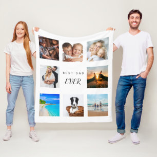 Cobertor De Velo Colagem de fotos brancas do padre