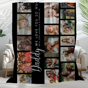 Cobertor De Velo Colagem de Fotos Custom Daddy 18