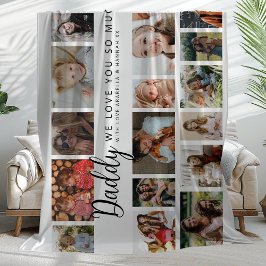 Cobertor De Velo Colagem de Fotos Custom Daddy 18