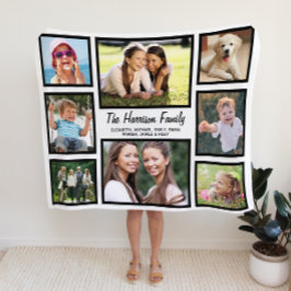 Cobertor De Velo Colagem de Fotos da Família