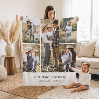 Cobertor De Velo Colagem de Fotos da Mãe Elegante Lembrança do Dia 