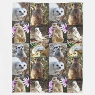 Cobertor De Velo Colagem de Fotos de Meerkat, Grande Cobertura de F