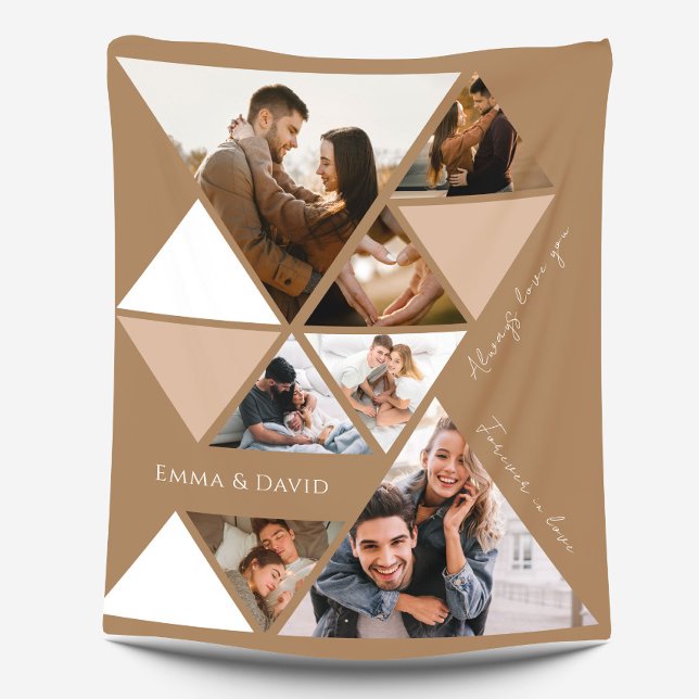 Cobertor De Velo Colagem de Fotos do Amor Moderna e Elegante Fleece (Criador carregado)