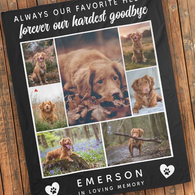 Cobertor De Velo Colagem de Fotos do Cão Favorito Hardad Goodbye (Criador carregado)