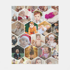 Cobertor De Velo Colagem de Fotos do Hexagon