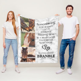 Cobertor De Velo Colagem de Fotos Elegante Chic Horse