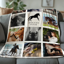 Cobertor De Velo Colagem de Fotos em Cavalo Moderno - Chão de Chefi