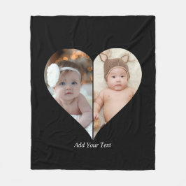 Cobertor De Velo Colagem de Fotos em Formato Coração 2