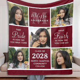 Cobertor De Velo Colagem de Fotos Inspiracional 5 de Graduação Mode