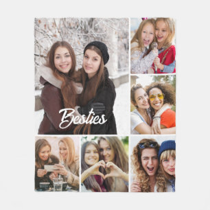 Cobertor De Velo Colagem de Fotos "Melhores Amigas" Personalizada 