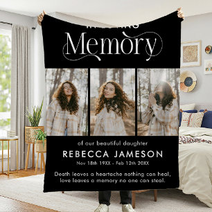 Cobertor De Velo Colagem de Fotos Memorial 'In Loving Memory'