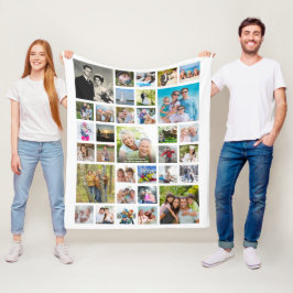 Cobertor De Velo Colagem de Fotos Moderna 33 Personalizada Sua Cor