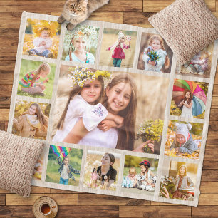 Cobertor De Velo Colagem de Fotos Moderna e Simples para Crianças 1