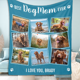Cobertor De Velo Colagem de Fotos Moderna Pet Cão Personalizado Mãe