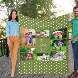 Cobertor De Velo Colagem de Fotos para a Melhor Irmã Sempre Verde