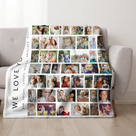 Cobertor De Velo Colagem de Fotos Personalizada Branca 54