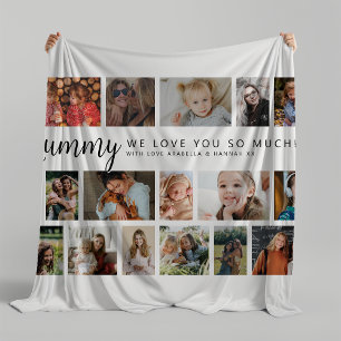 Cobertor De Velo Colagem de Fotos Personalizada de Múmia 18