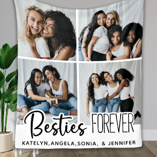 Cobertor De Velo Colagem de Fotos Personalizada dos Melhores Amigos