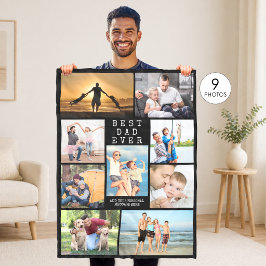 Cobertor De Velo Colagem de Fotos Personalizada MELHOR PAI DE TODOS