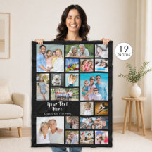 Colagem de Fotos Personalizada Moderna 19 Preto