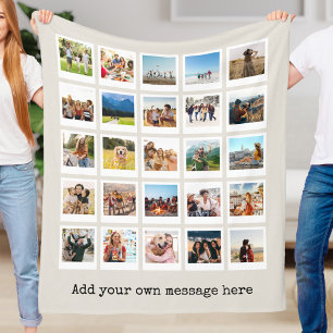 Cobertor De Velo Colagem de Fotos Personalizada Moderna 25