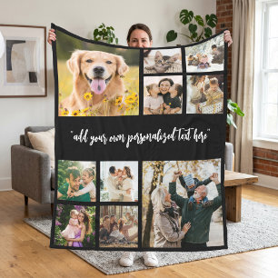 Cobertor De Velo Colagem de Fotos Personalizada Moderna com 10 Foto