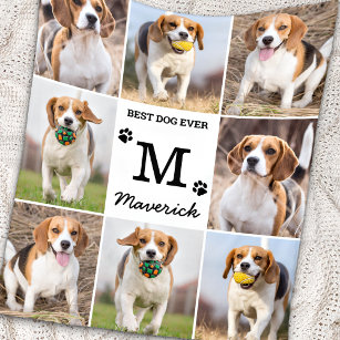 Cobertor De Velo Colagem de Fotos Personalizada Moderna Pet Dog Lov