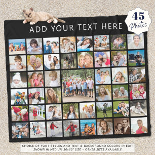Cobertor De Velo Colagem de Fotos Personalizada Personalizada de 45