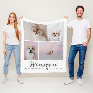 Cobertor De Velo Colagem de Fotos Personalizada Pet Memorial