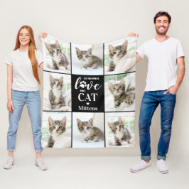 Cobertor De Velo Colagem de Fotos Personalizada por Pet de Gato Mod