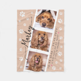 Cobertor De Velo Colagem de Fotos Personalizadas de Memória de Pet 