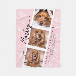Cobertor De Velo Colagem de Fotos Personalizadas de Memória de Pet 