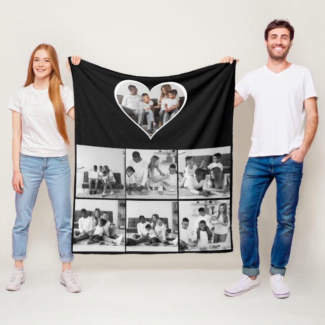 Cobertor De Velo Colagem de Fotos Preta e Branca 7 (In Situ)