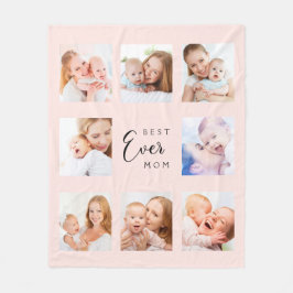 Cobertor De Velo Colagem de fotos rosa douradas da Mãe