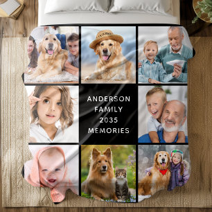 Cobertor De Velo Colagem de Fotos Simples 11 Personalizada pela Fam
