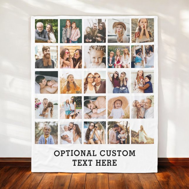 Cobertor De Velo Colagem de Fotos Simples Preta 25 Imagem Personali (Criador carregado)
