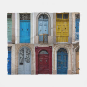 Cobertor De Velo Colagem de portas frontais coloridas