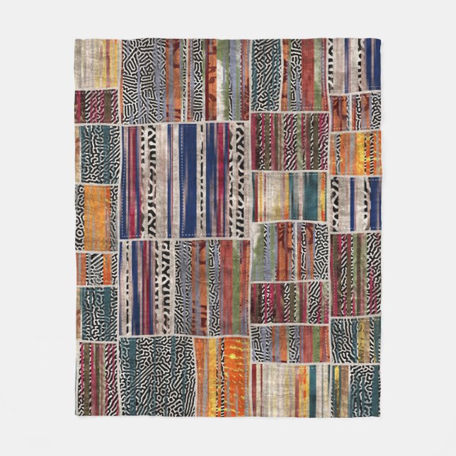 Cobertor De Velo Colagem de retalhos: padrão de colcha mista. (Frente)