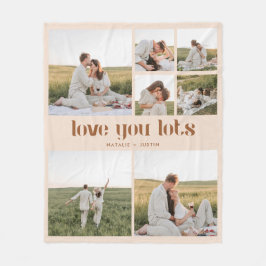 Cobertor De Velo Colagem do Casal de Foto Moderno Beige 7