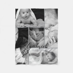 Cobertor De Velo Colagem em Aberto de Foto para Bebês Personalizada