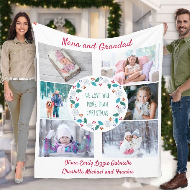 Cobertor De Velo Colagem Fotográfica Nana & Grandad Winter Woodland (Criador carregado)