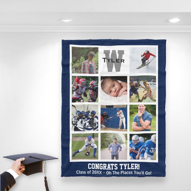 Cobertor De Velo Colagem Multifotônica de Graduação de Mais velho M (Criador carregado)