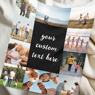 Cobertor De Velo Colagem Personalizada de 10 Fotos