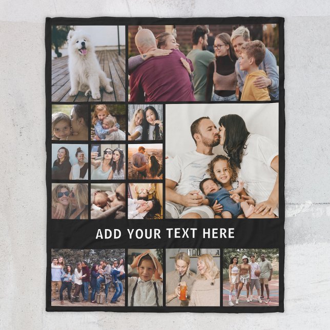 Cobertor De Velo Colagem Personalizada de 16 Fotografias (Criador carregado)