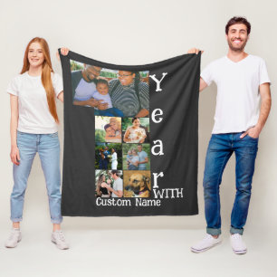 Cobertor De Velo Colagem personalizada de 1rua de aniversário de 7