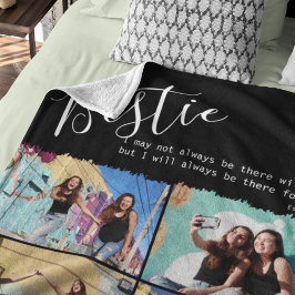 Cobertor De Velo Colagem Personalizada de Foto de Cotação de Bestie