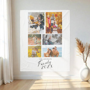 Cobertor De Velo Colagem Personalizada de Fotos da Família 2025