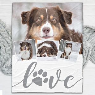 Cobertor De Velo Colagem Personalizada de Fotos de Cachorro