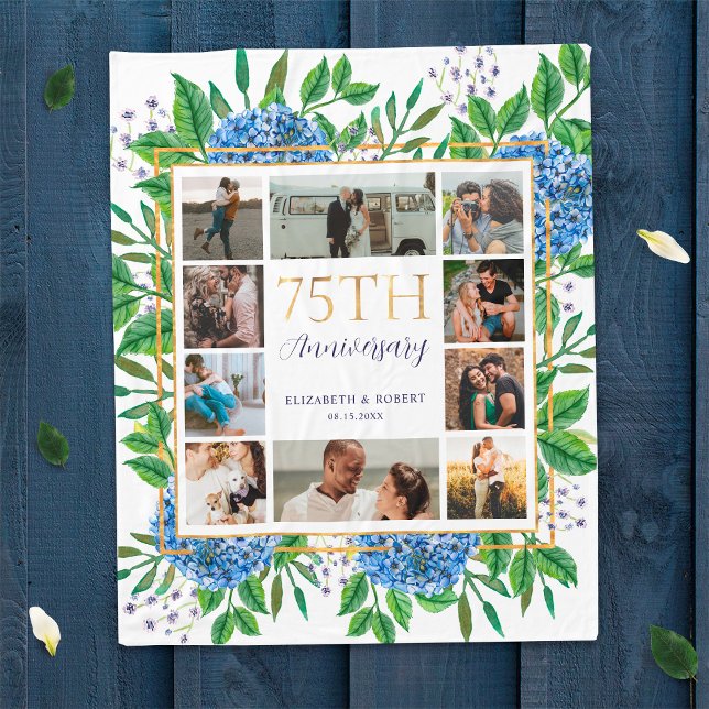 Cobertor De Velo Colagem Personalizada de Fotos do Hydrangeas 75º A (Criador carregado)